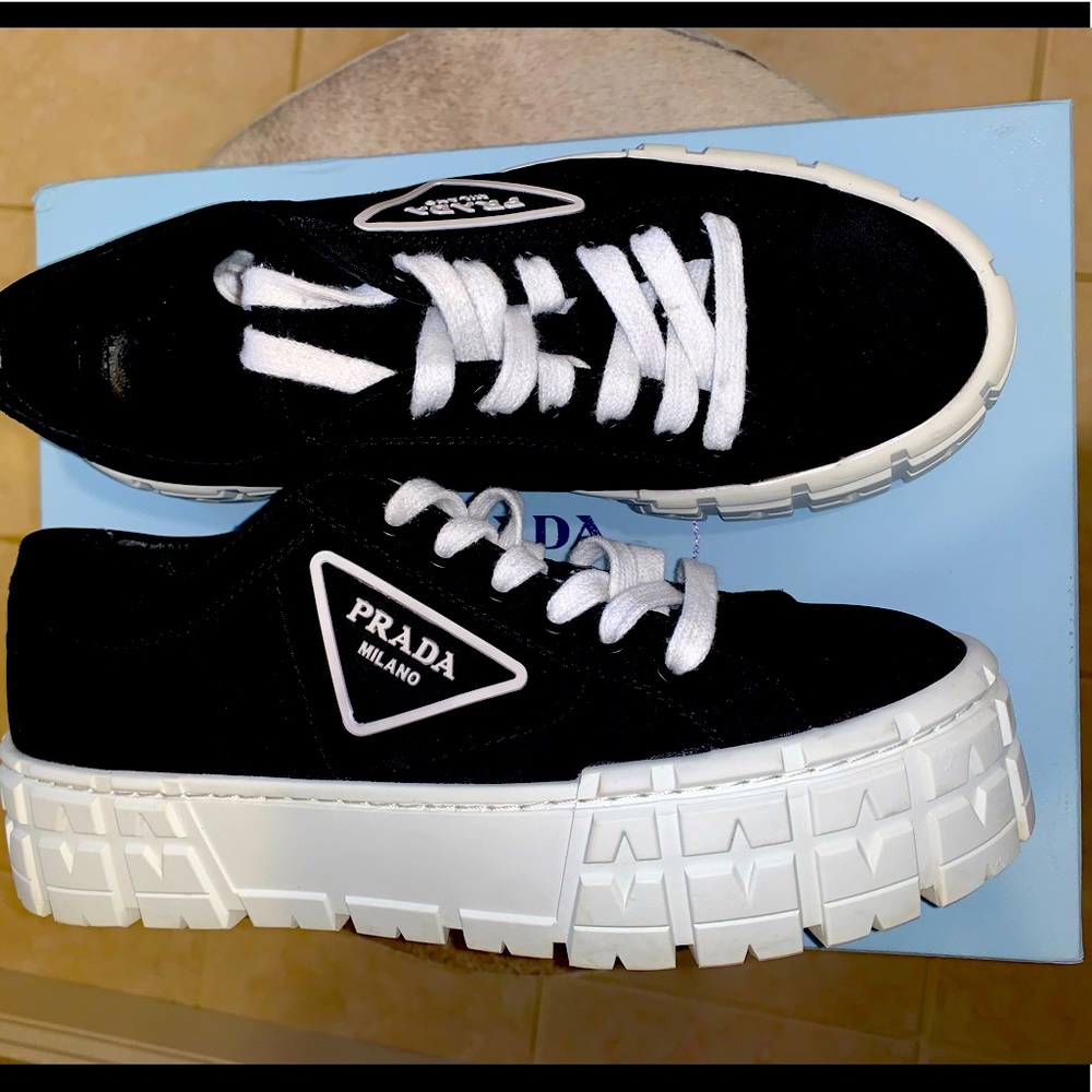 Prada nylon Lug-Sole Platform Sneakers